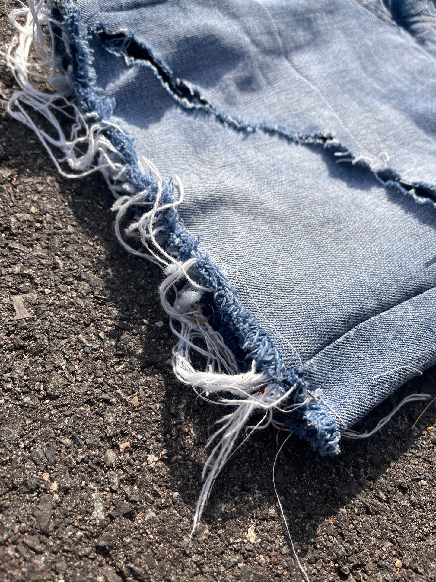 Distressed Denim Shorts