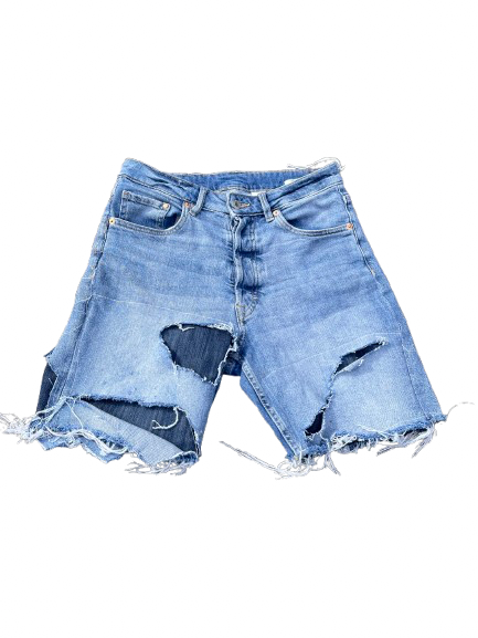 Distressed Denim Shorts